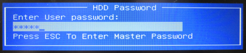 Enter user password